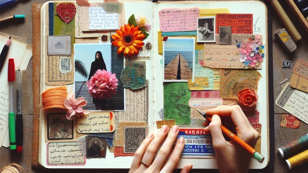 Participants dive into their creative projects during a lively Junk Journal Fridays session, exploring a variety of materials and techniques.